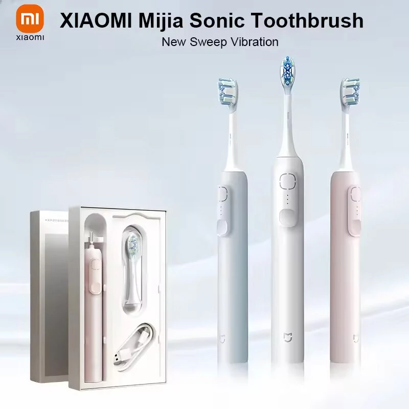 (image for) XIAOMI Oscillation Electric Toothbrush with Double Swing Angle Brushing Area Indicator 180-Day Battery Life IPX8 Waterproof 3 Cleaning Modes